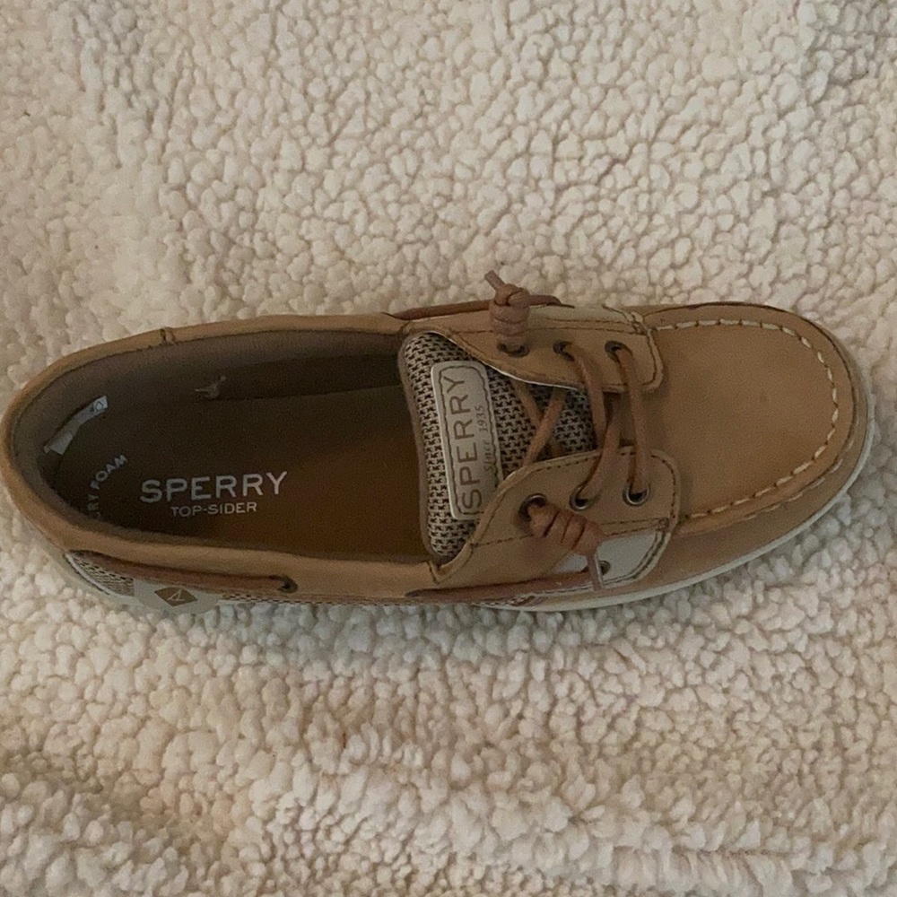 Girl Sperry Top Siders 3-eye Linen.